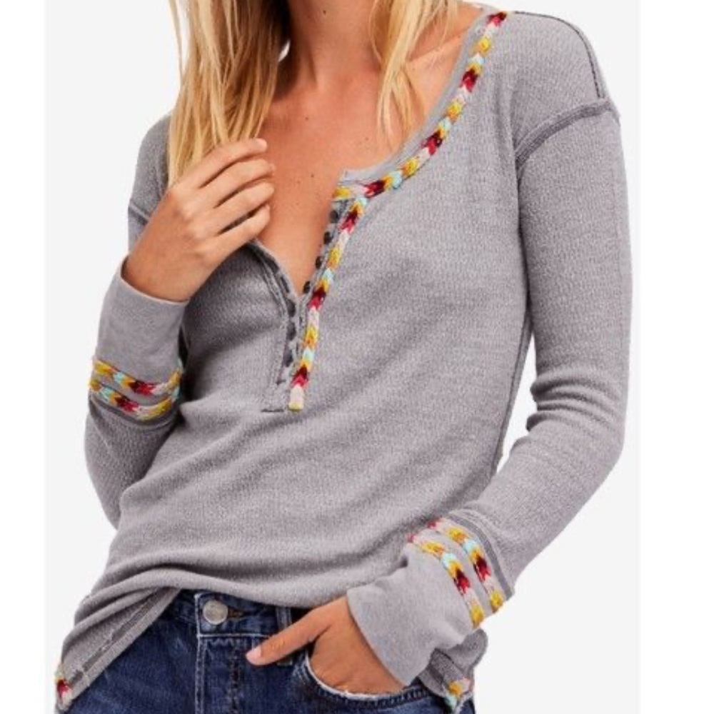 Free people waffle top